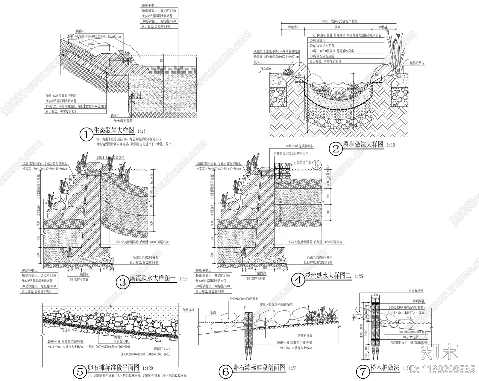 湿地公园景观通用节点施工图下载【ID:1139299535】