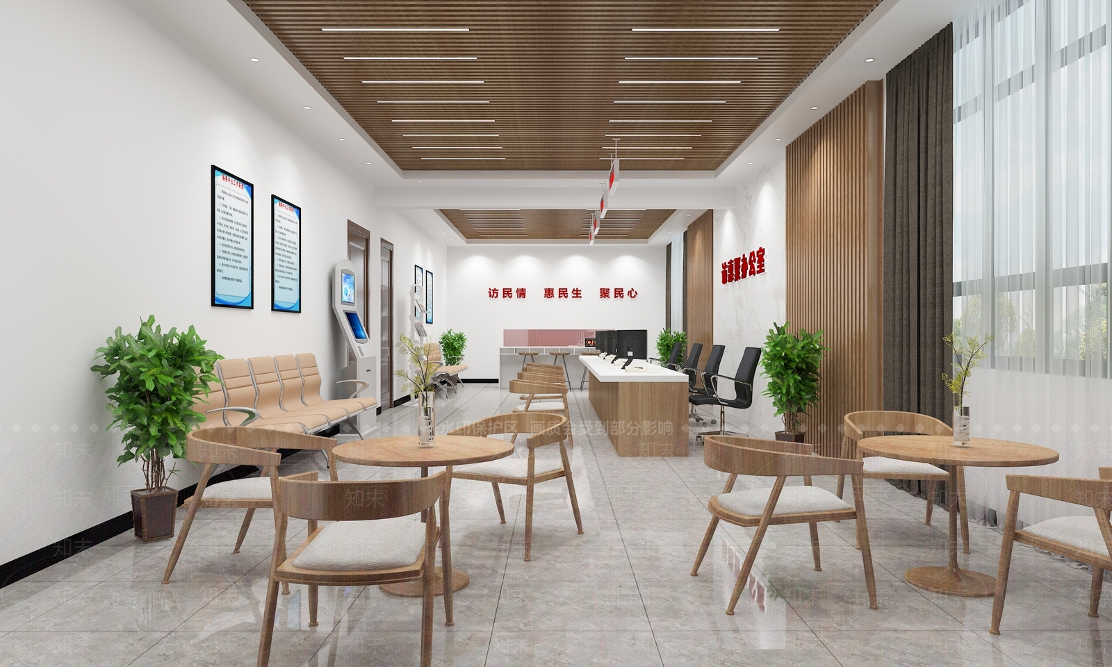 现代办事大厅SU模型下载【ID:1139368321】_知末su模型网