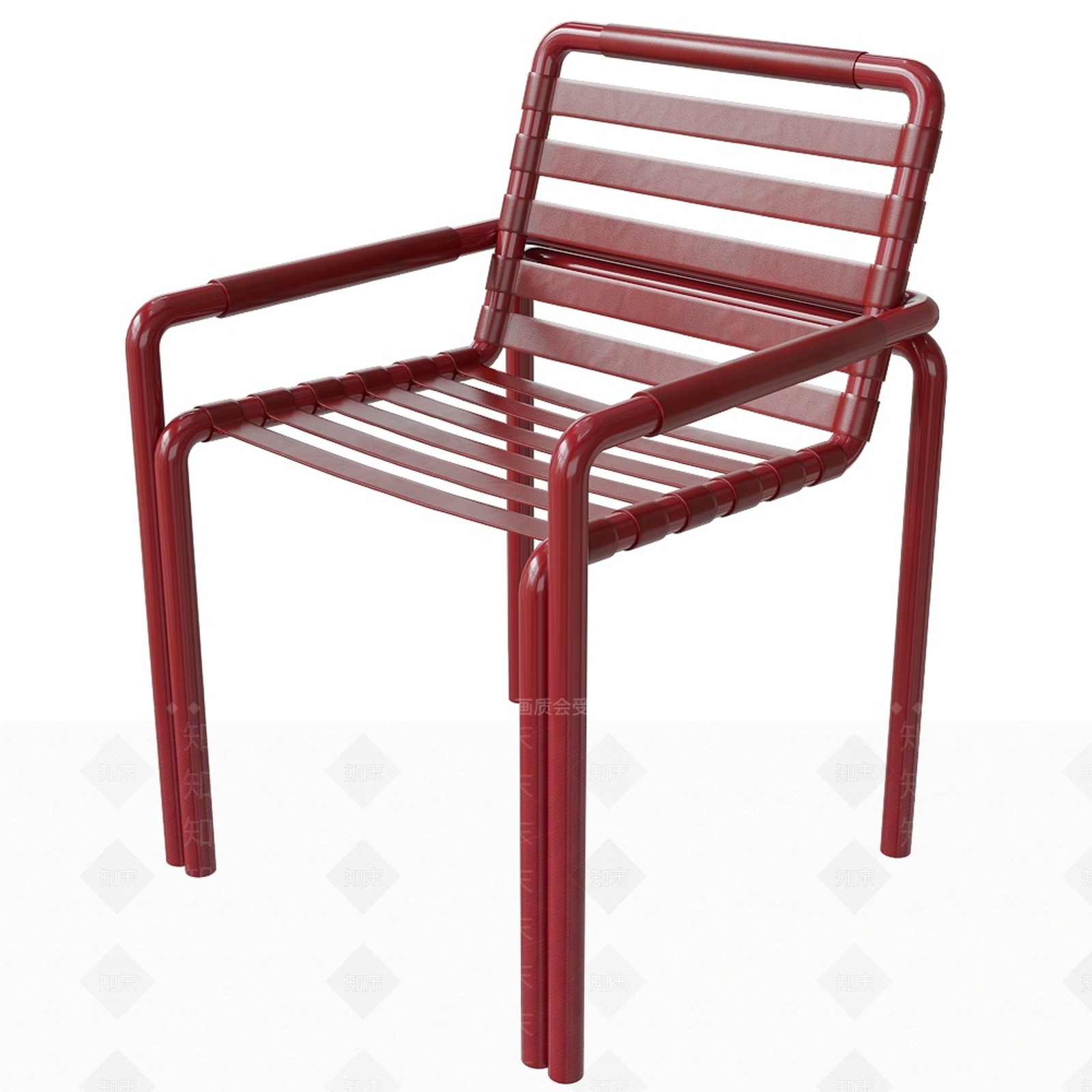 visual现代不锈钢餐椅3D模型下载【ID:1139315060】