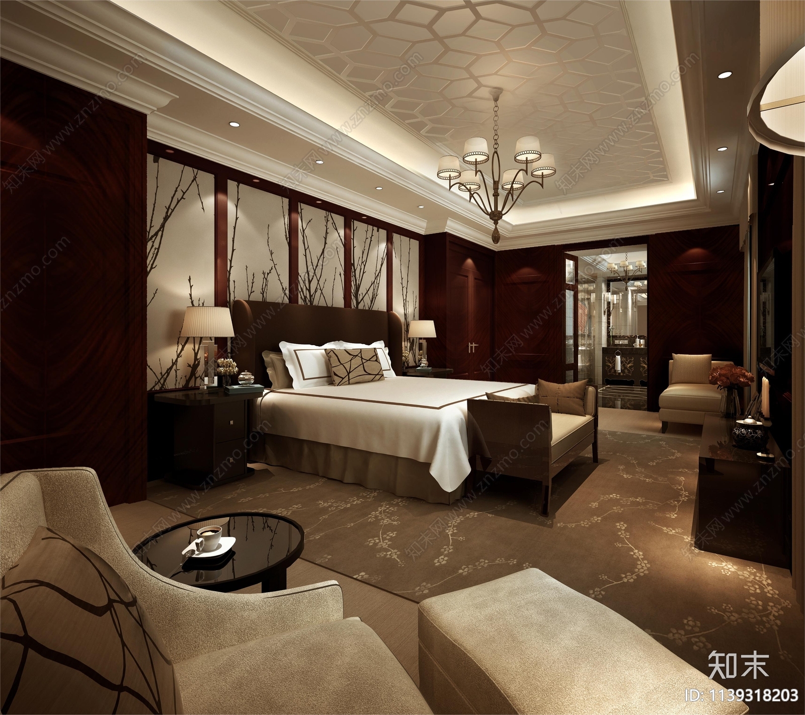 五星级酒店标准间单人间豪华家庭间套房精装修施工图下载【ID:1139318203】