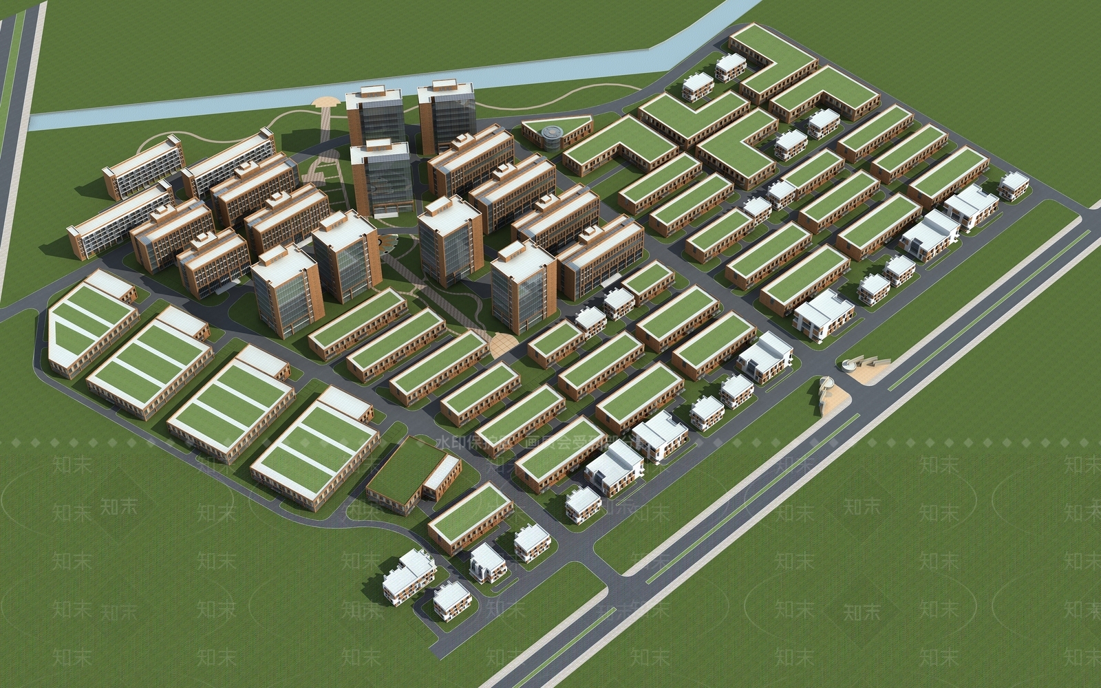 现代工业厂房3D模型下载【ID:1139405792】