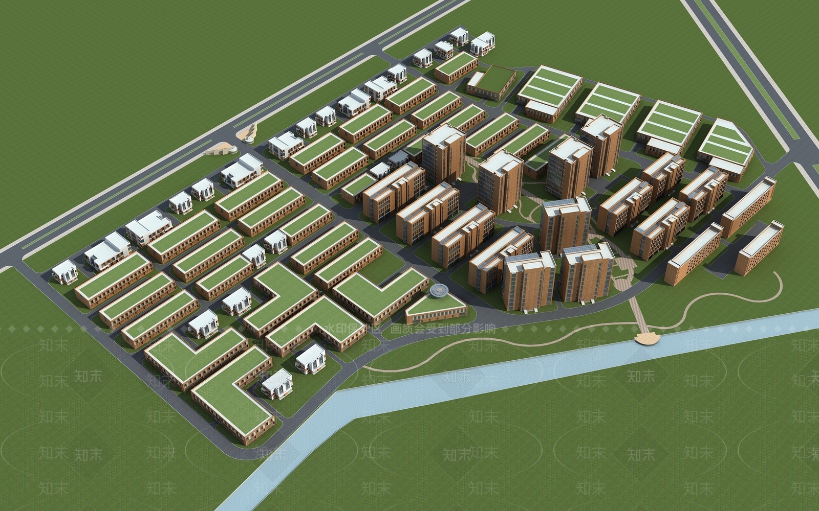 现代工业厂房3D模型下载【ID:1139405792】