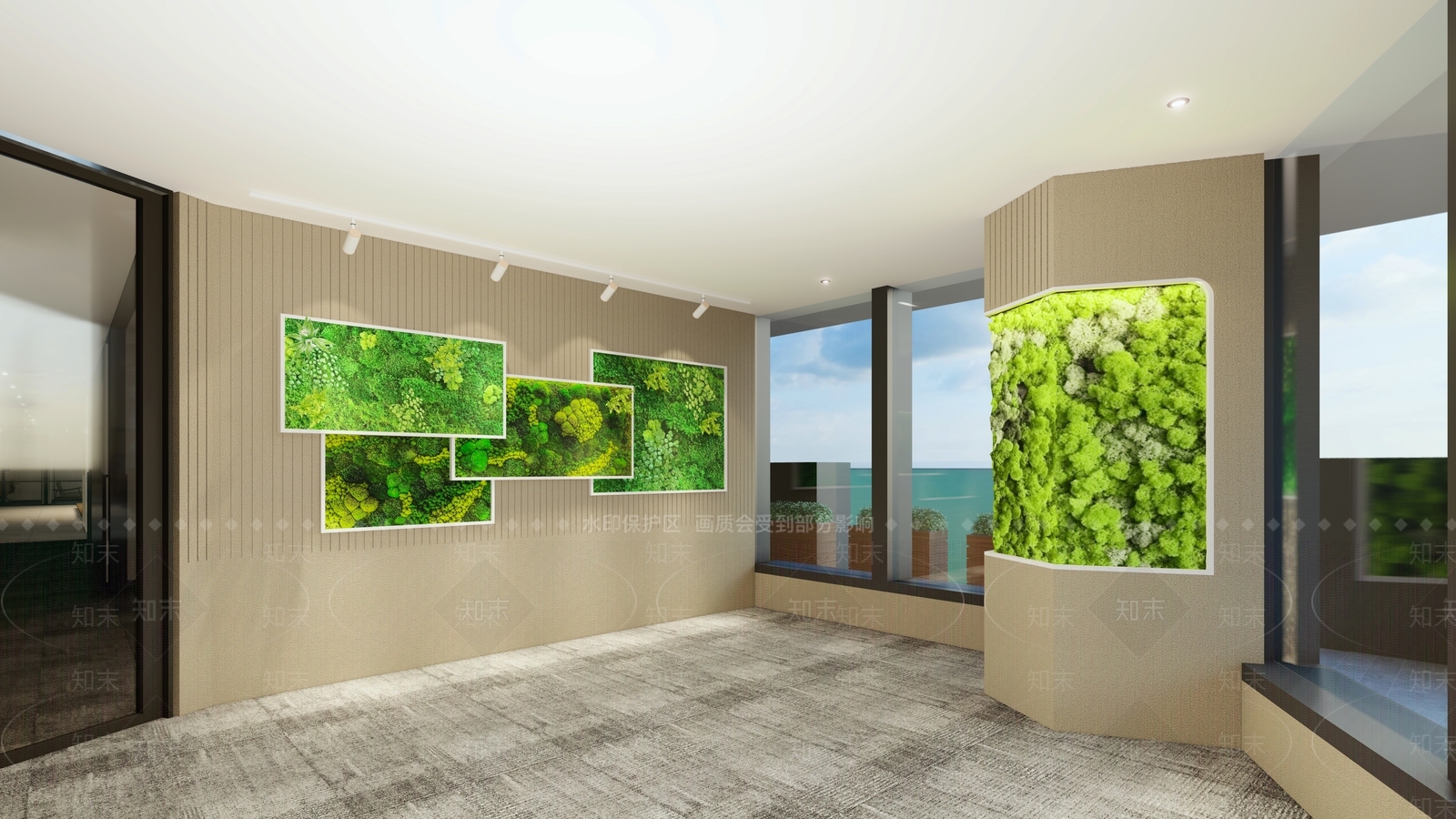 绿植墙苔藓景墙SU模型下载【ID:1139322573】