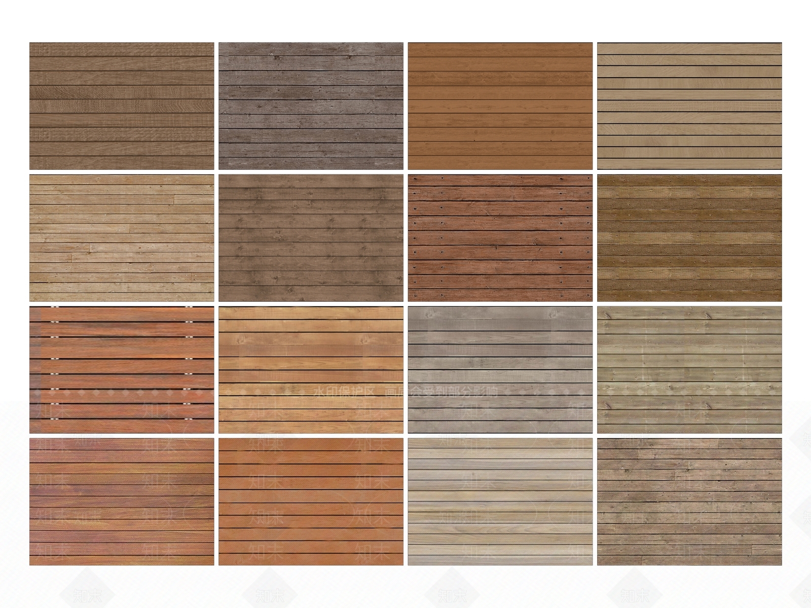 现代防腐木地板SU模型下载【ID:1139323448】