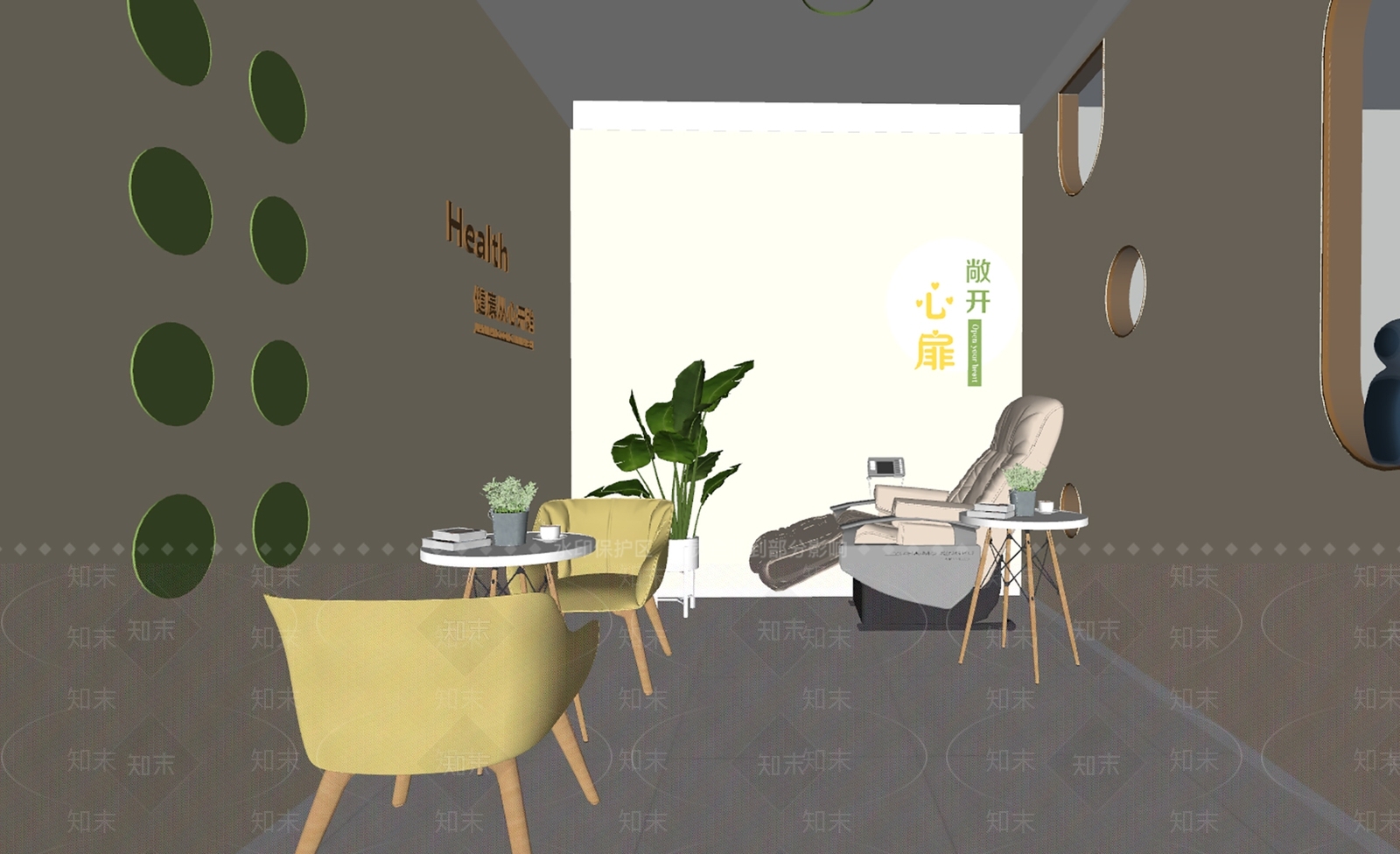 现代心理咨询室SU模型下载【ID:1139324164】