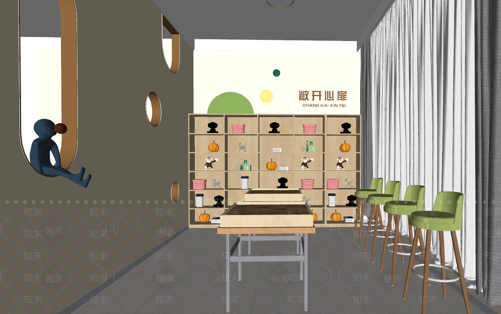 现代心理咨询室SU模型下载【ID:1139324253】