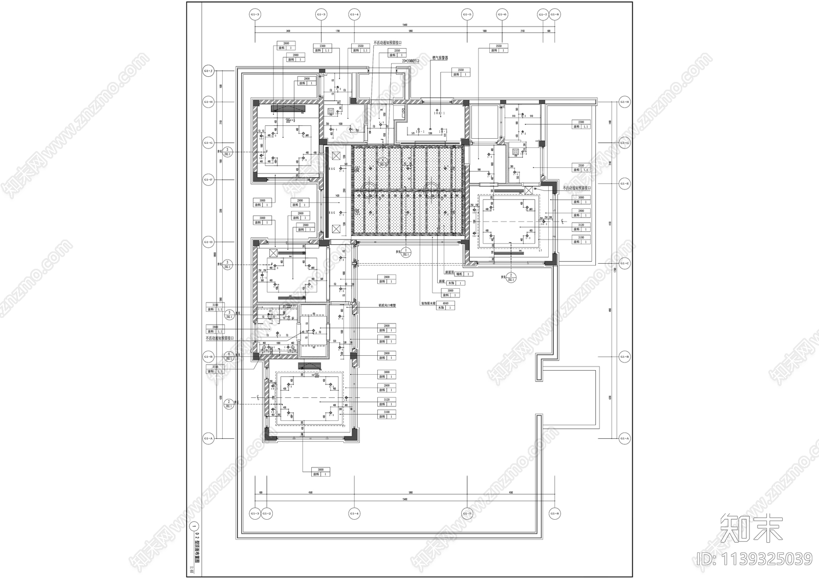 绿城桃李春风中式别墅精装修施工图下载【ID:1139325039】