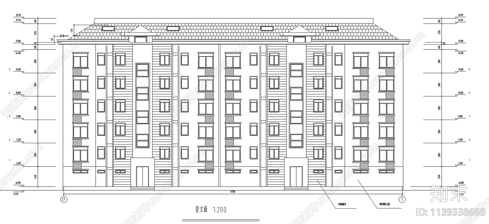 小区住宅建筑cad施工图下载【ID:1139338666】