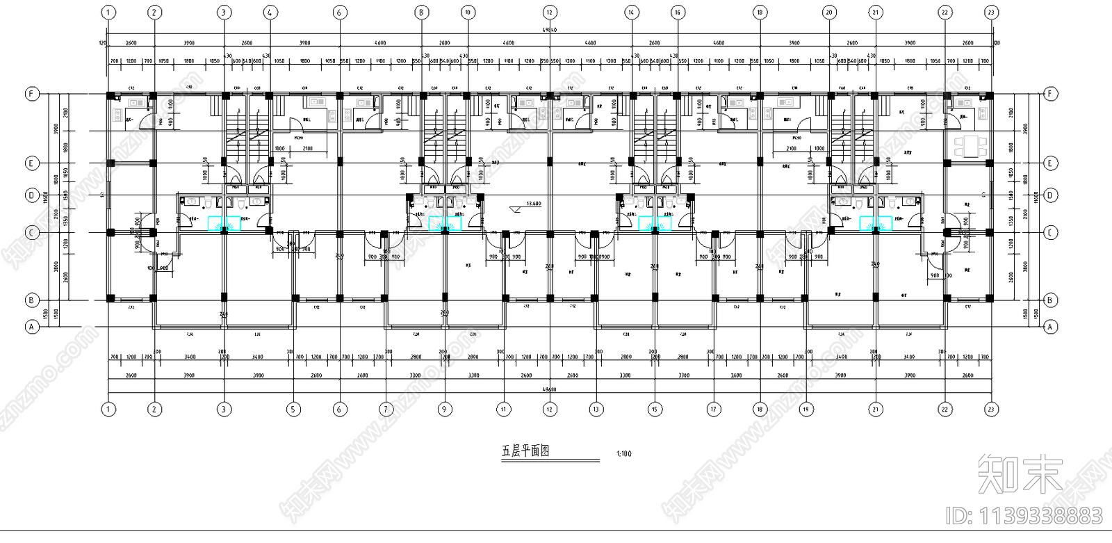 住宅搂建筑cad施工图下载【ID:1139338883】