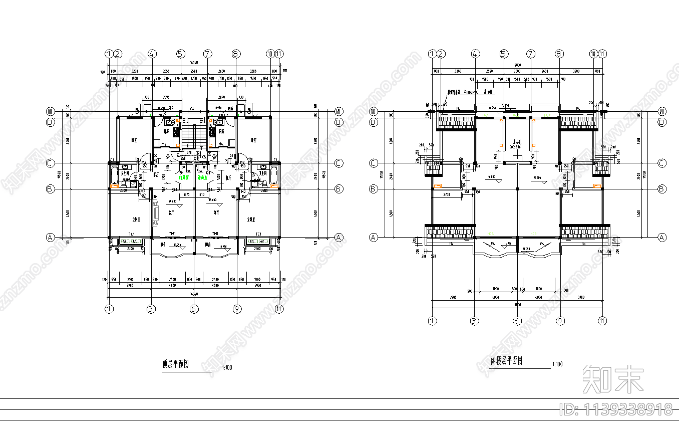 多层住宅建筑cad施工图下载【ID:1139338918】