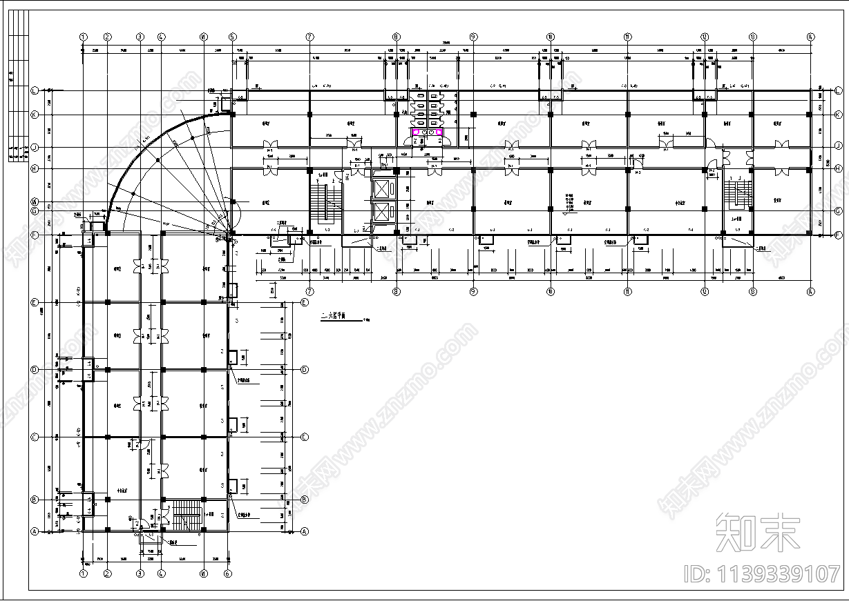 底商住宅楼建筑cad施工图下载【ID:1139339107】