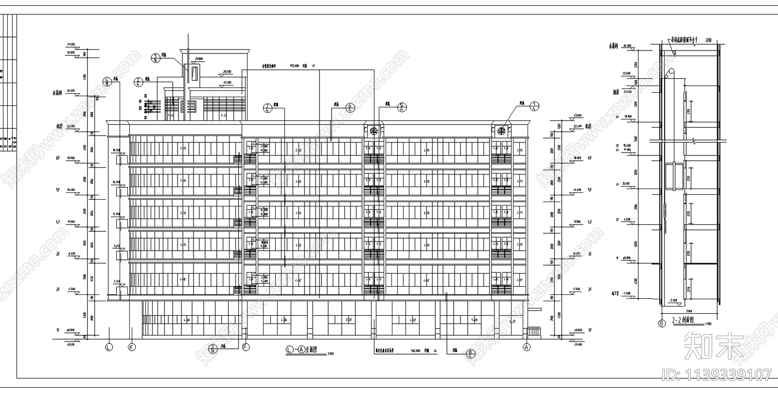 底商住宅楼建筑cad施工图下载【ID:1139339107】