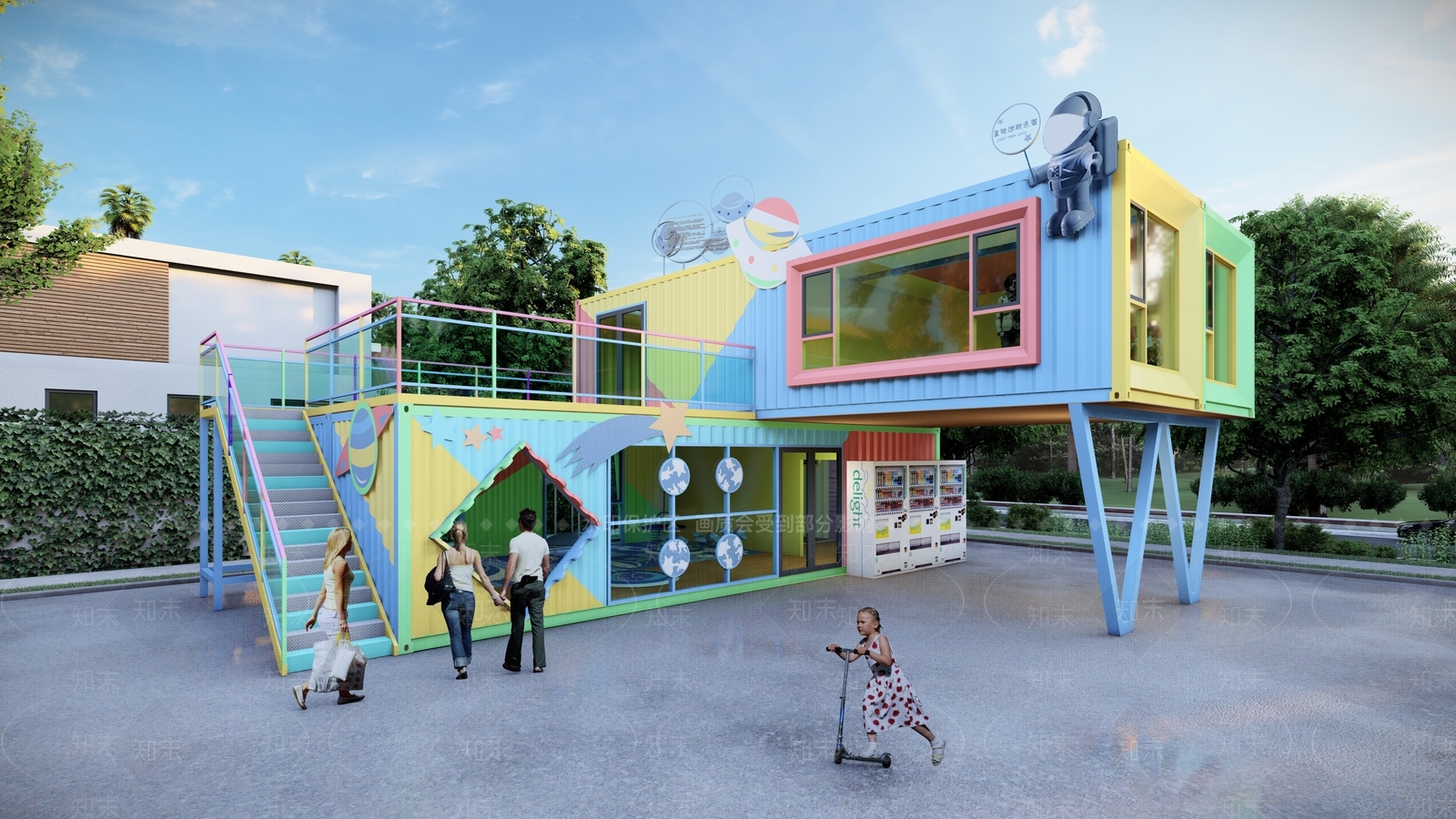现代集装箱儿童乐园SU模型下载【ID:1139342208】