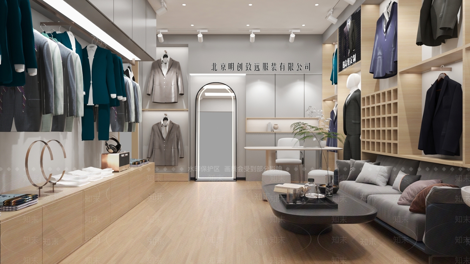 现代服装鞋店3D模型下载【ID:1139344680】