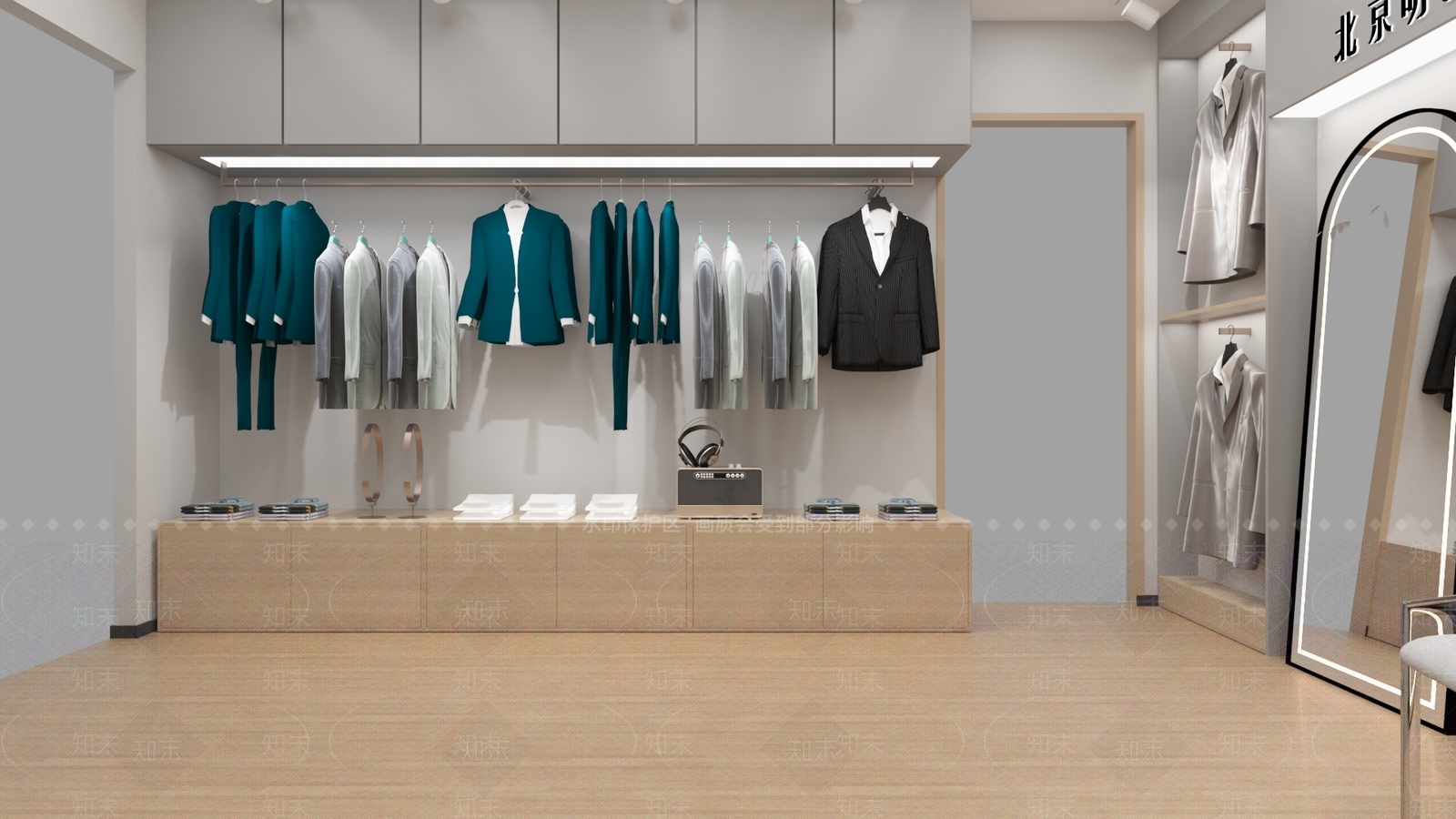 现代服装鞋店3D模型下载【ID:1139344680】