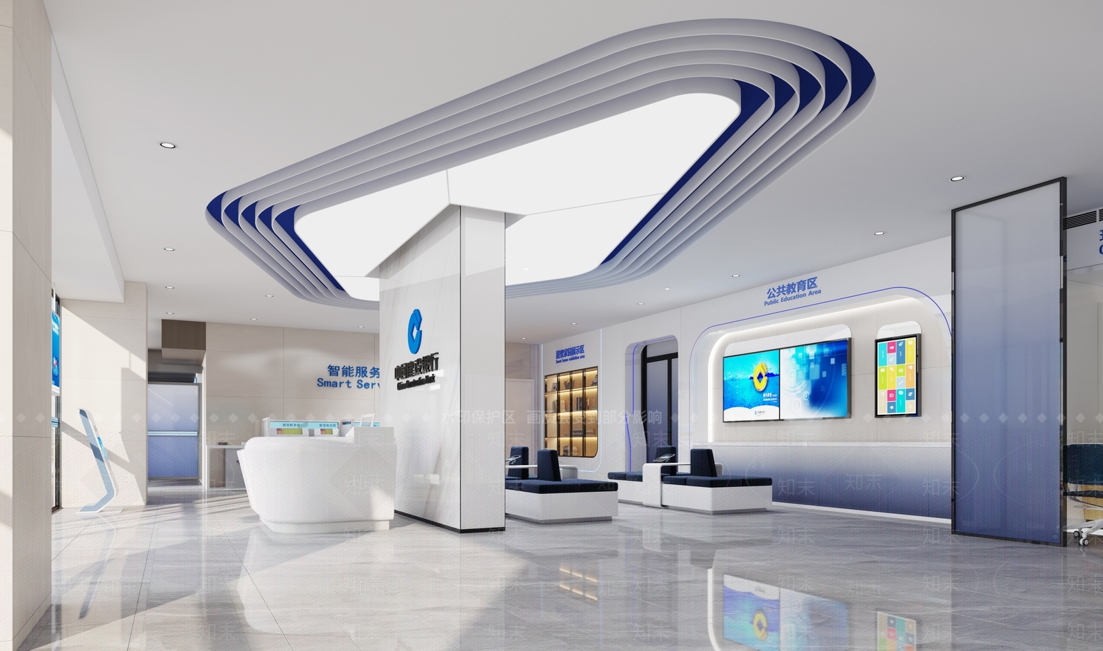 现代银行大厅3D模型下载【ID:1139356708】