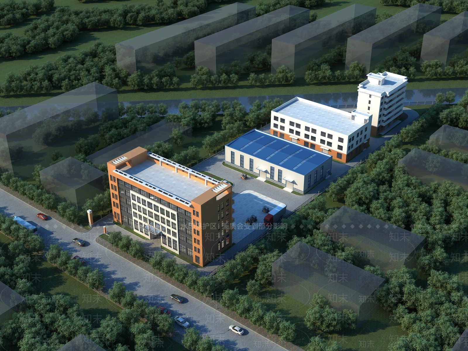 现代工业厂房3D模型下载【ID:1139362725】