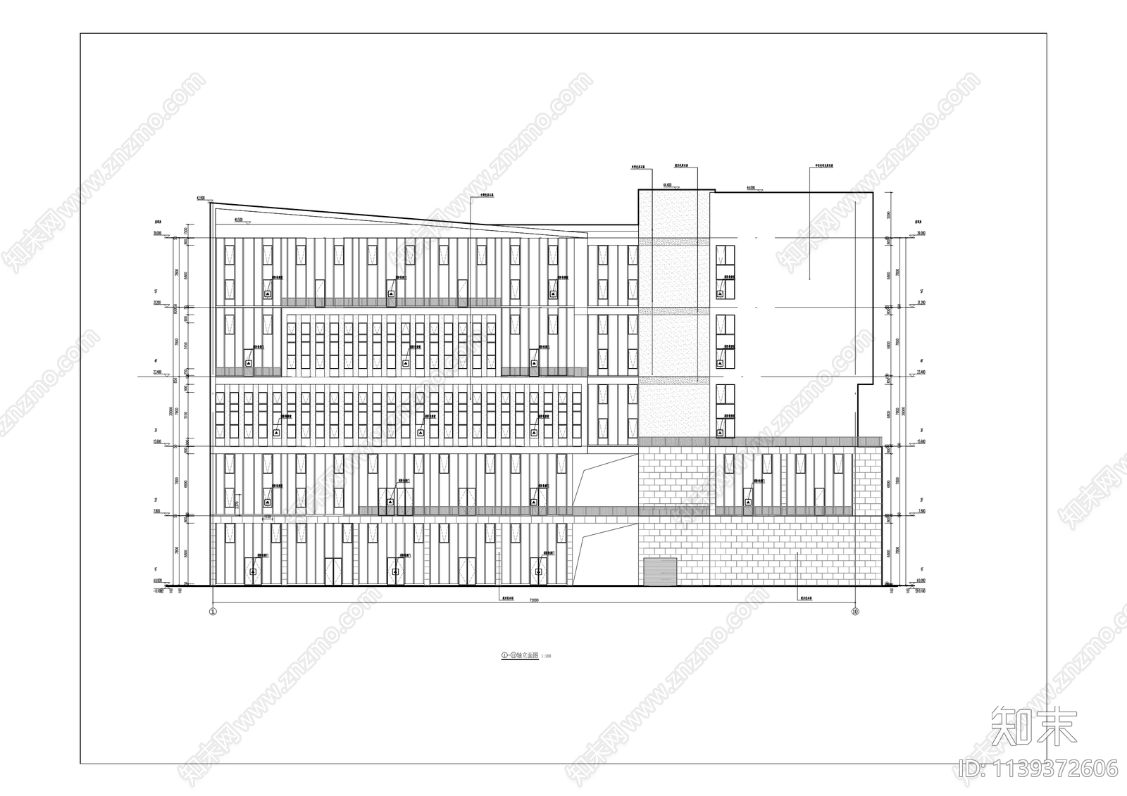 磐古医疗研发生产及展销基地建筑cad施工图下载【ID:1139372606】