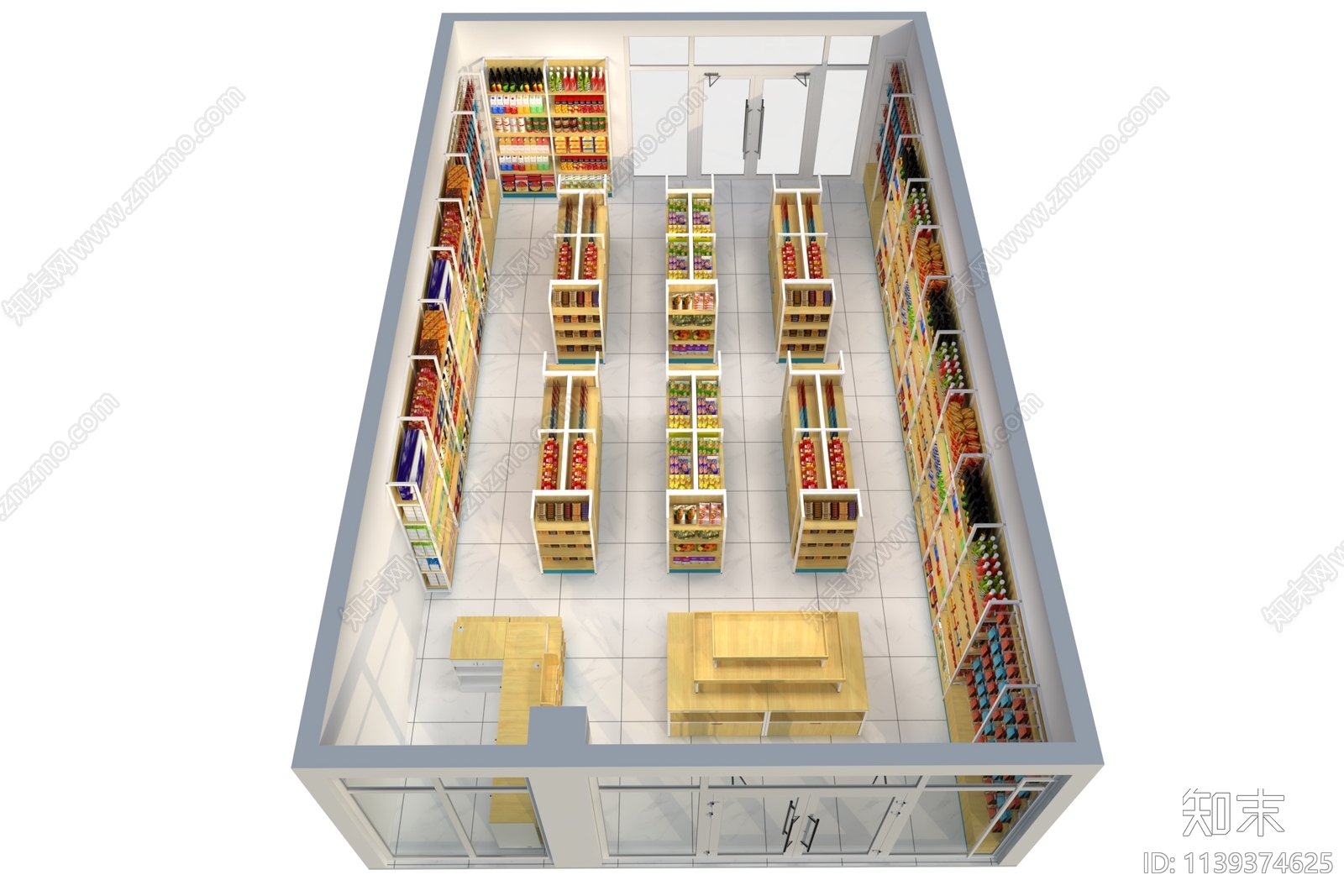 现代零食店3D模型下载【ID:1139374625】