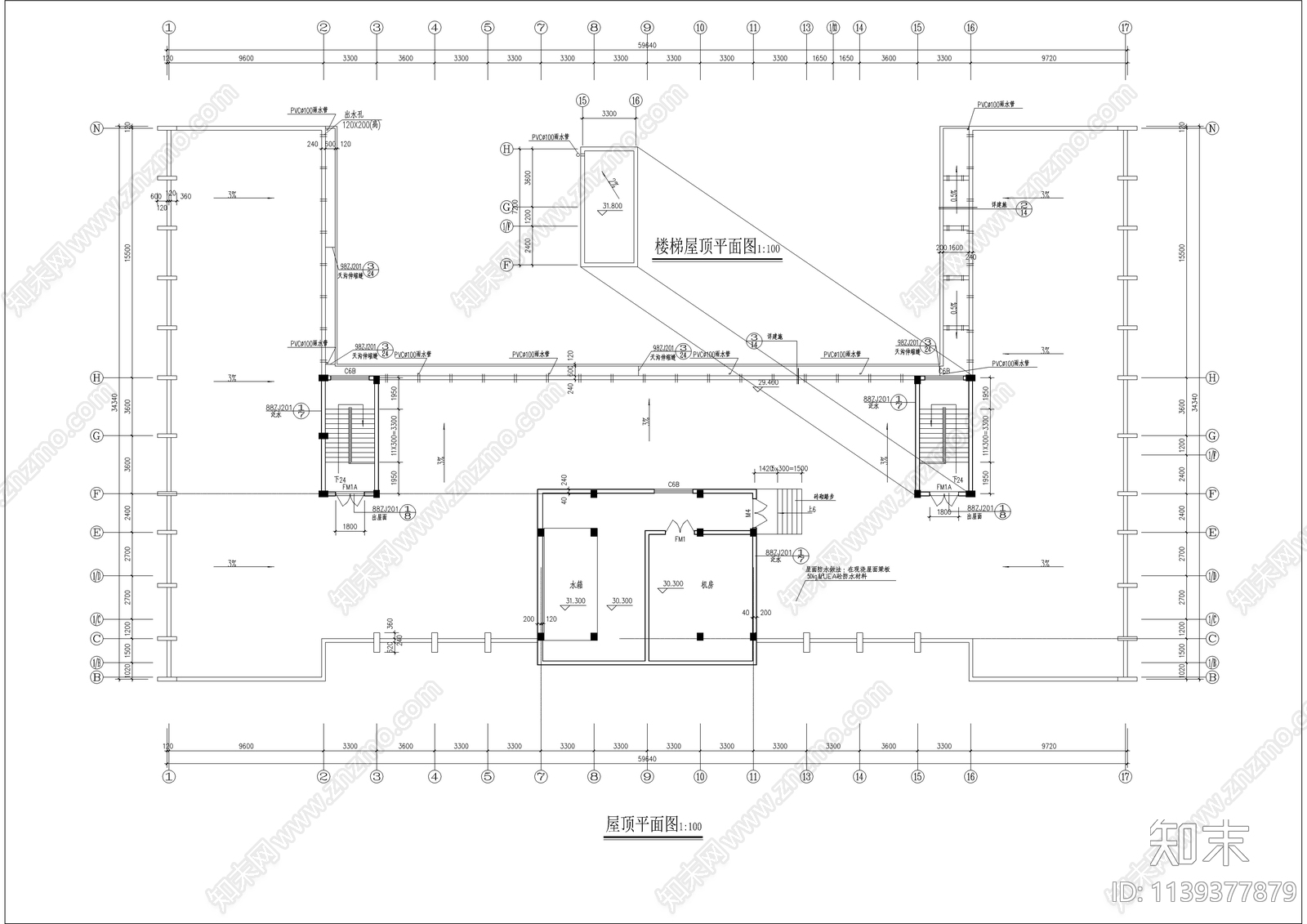 学校综合楼建筑cad施工图下载【ID:1139377879】