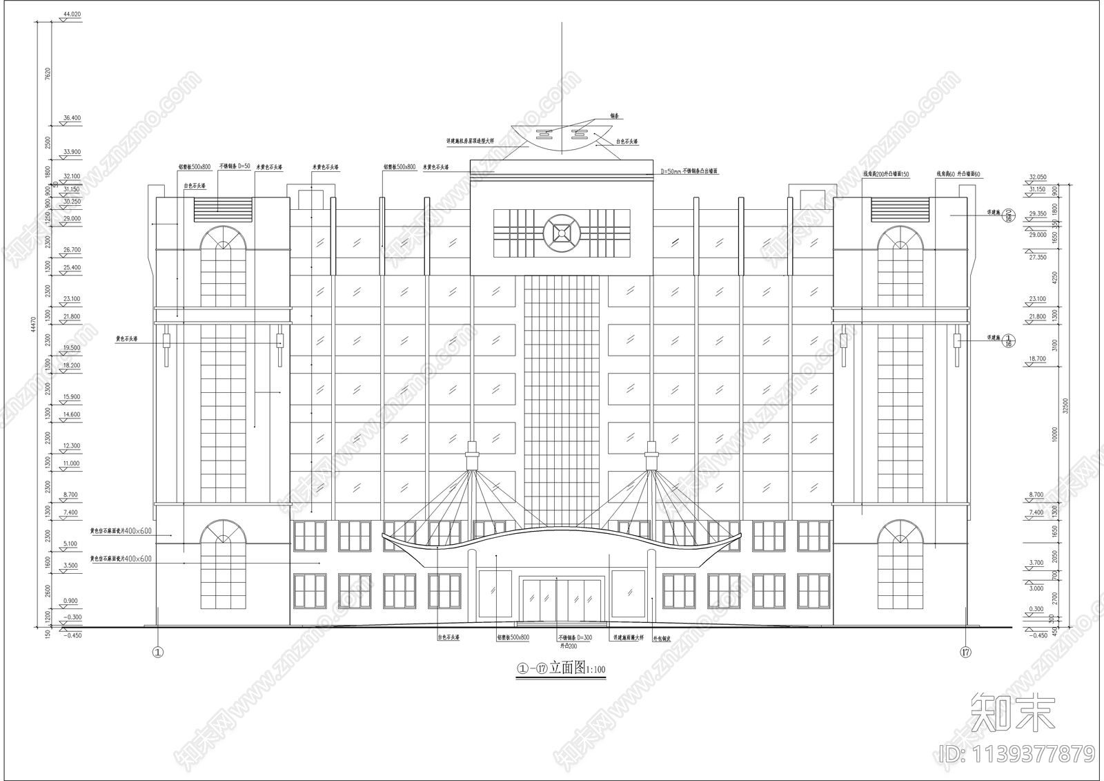 学校综合楼建筑cad施工图下载【ID:1139377879】