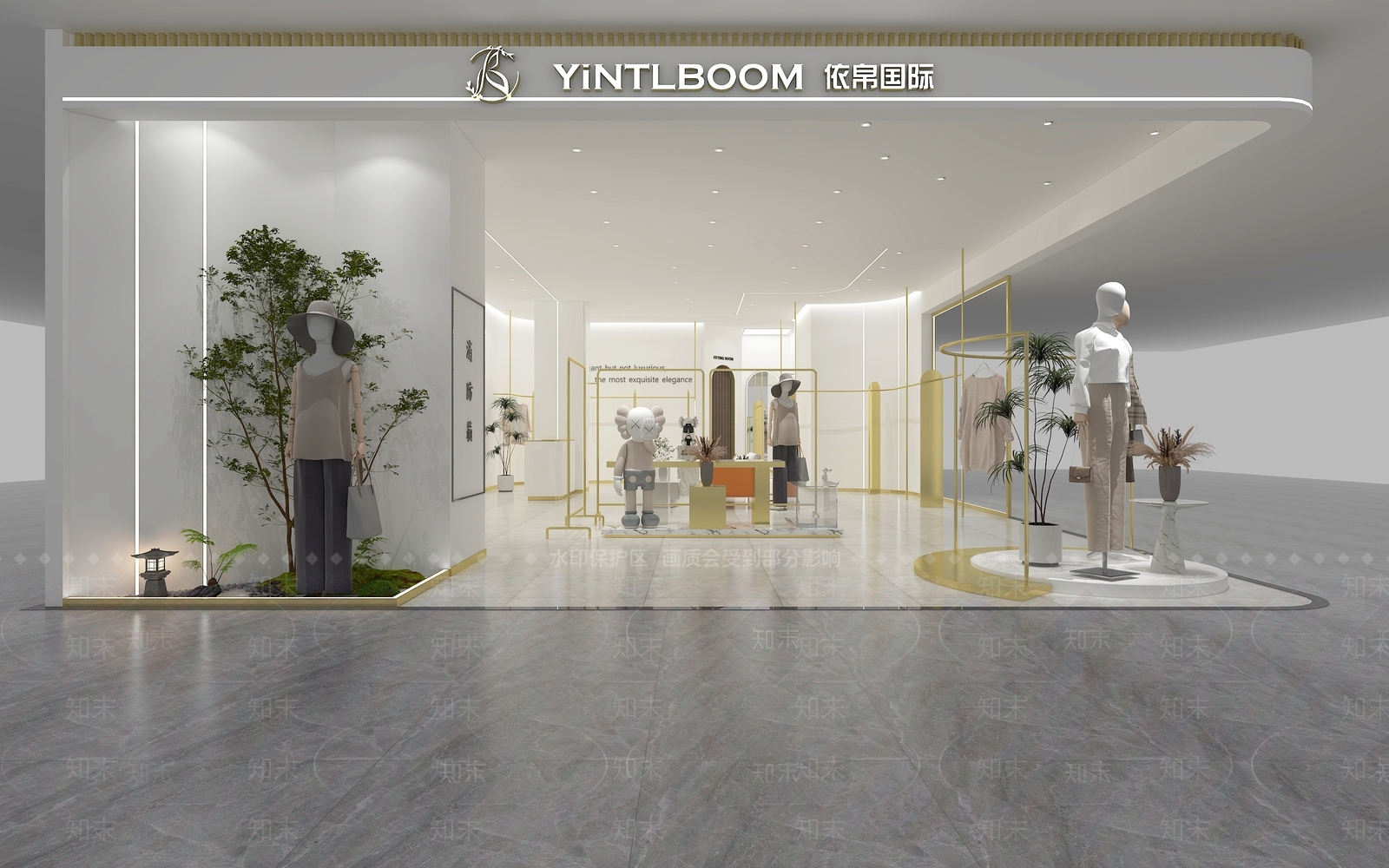 现代服装鞋店3D模型下载【ID:1139381186】