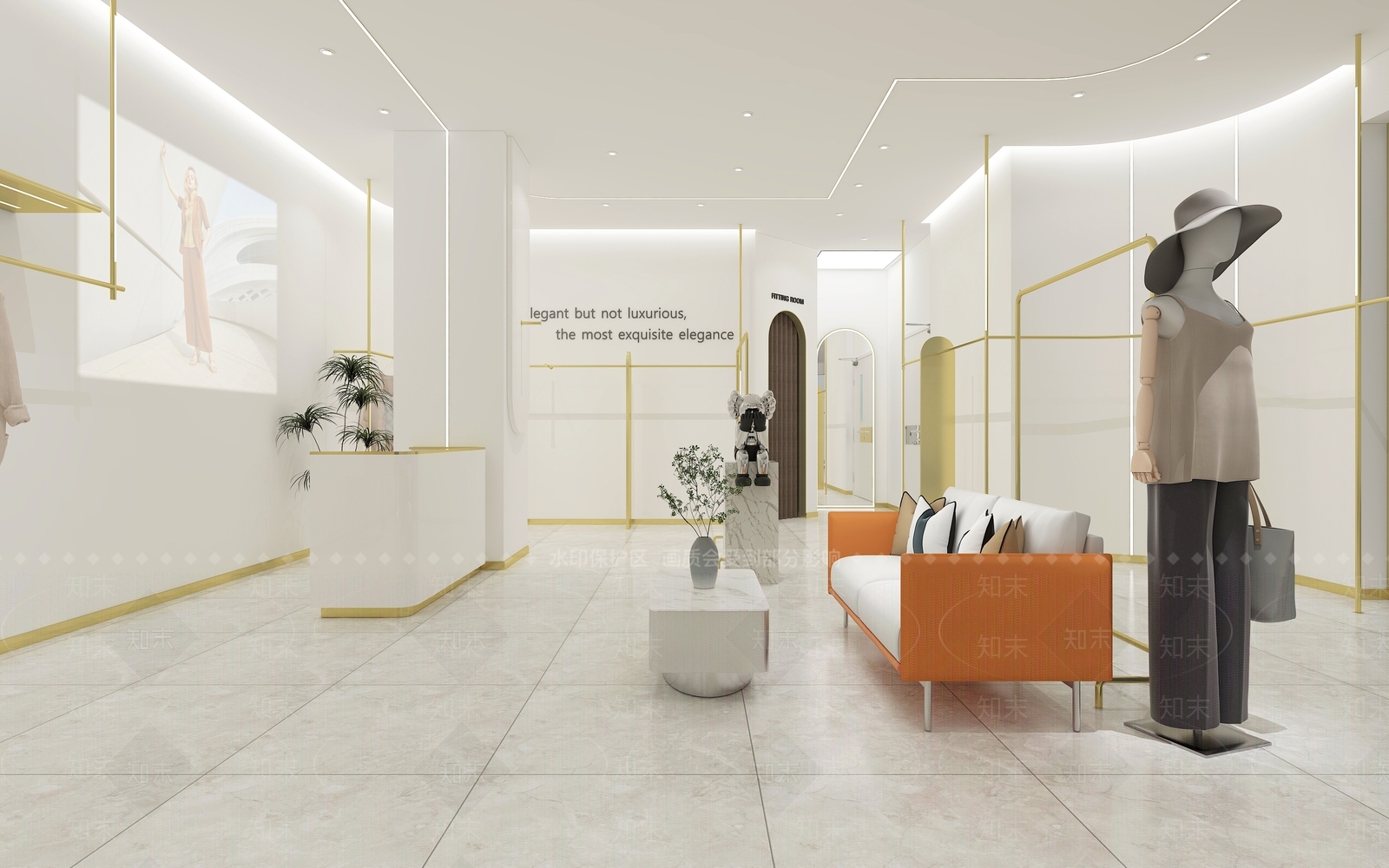 现代服装鞋店3D模型下载【ID:1139381186】