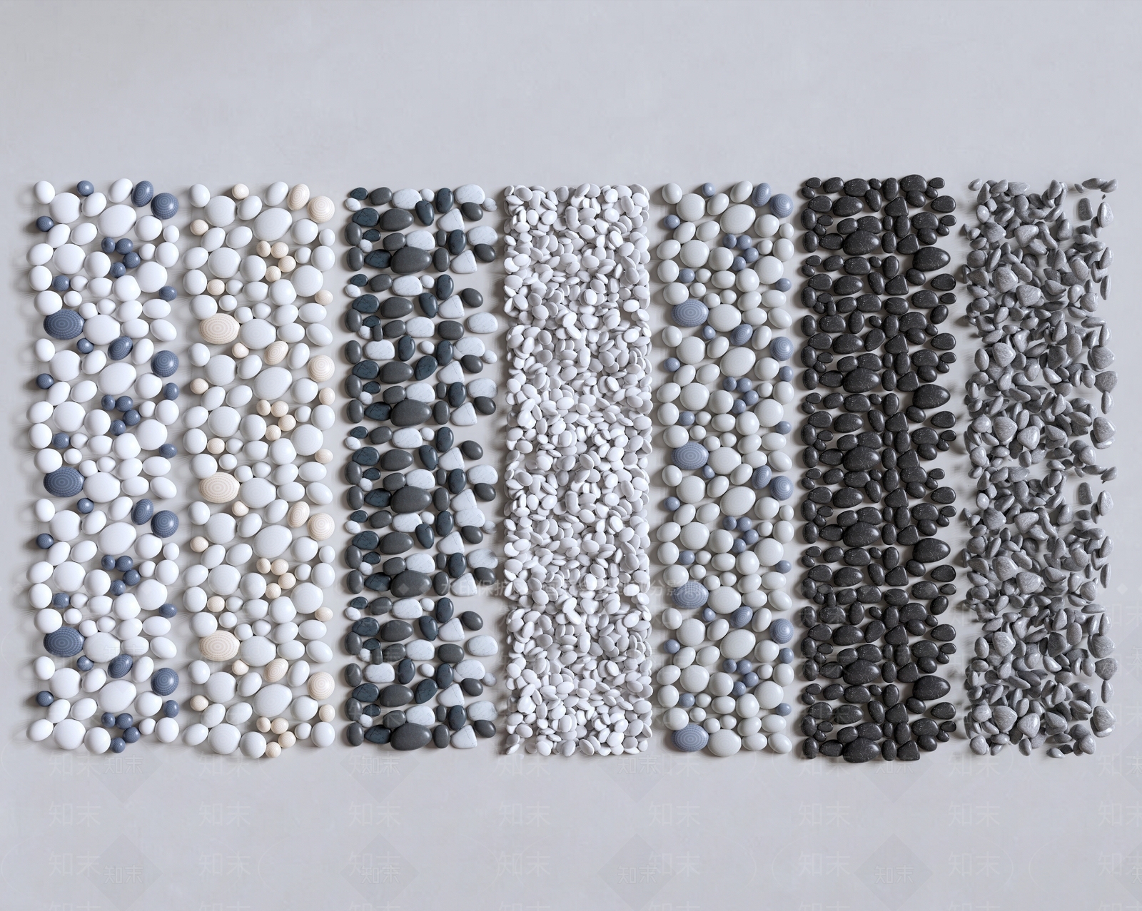 现代鹅卵石SU模型下载【ID:1139384515】