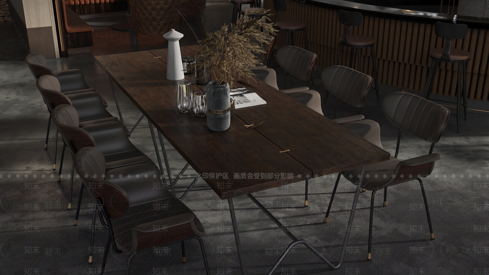 现代音乐餐厅3D模型下载【ID:1139624532】