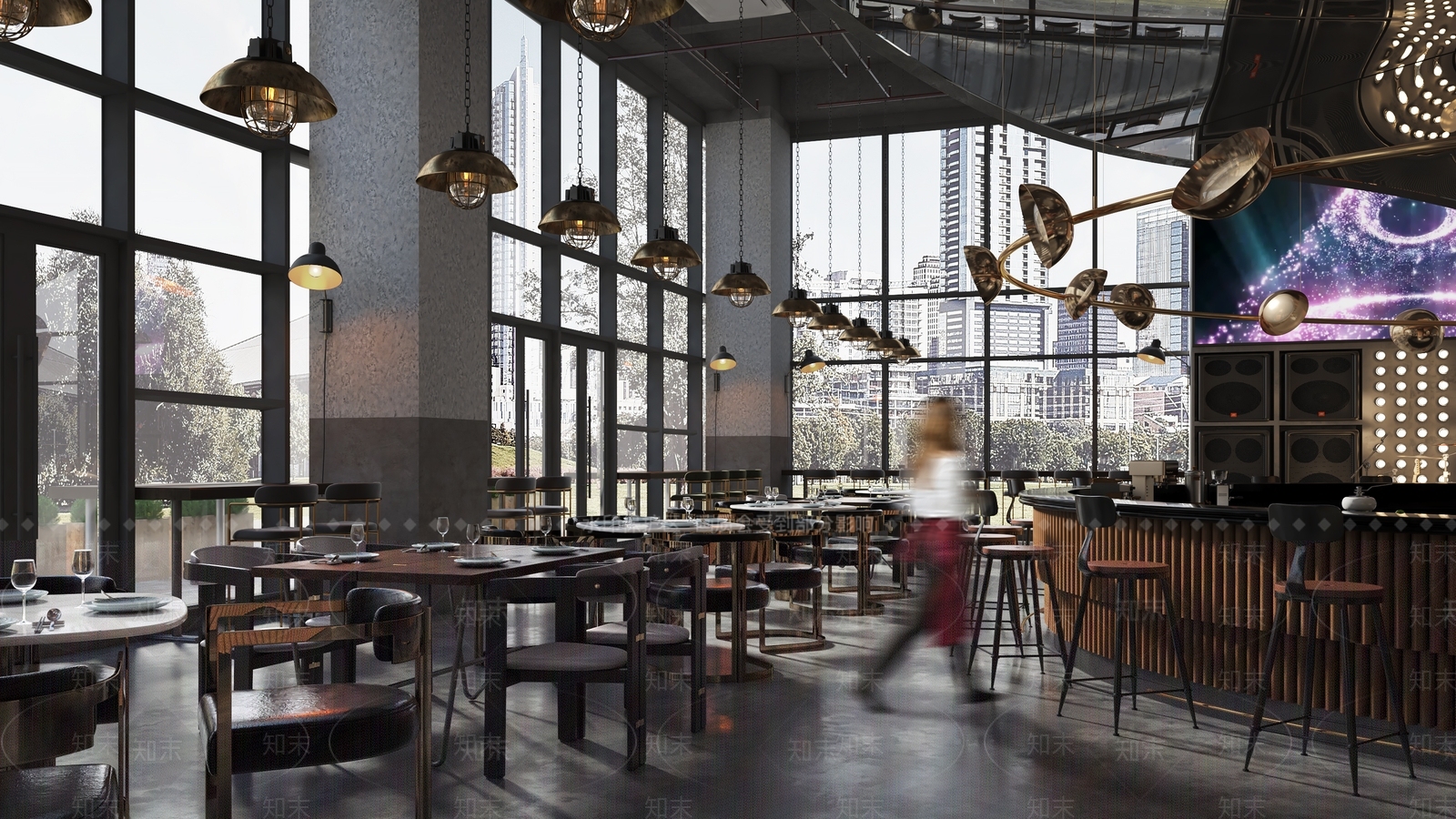 现代音乐餐厅3D模型下载【ID:1139624532】