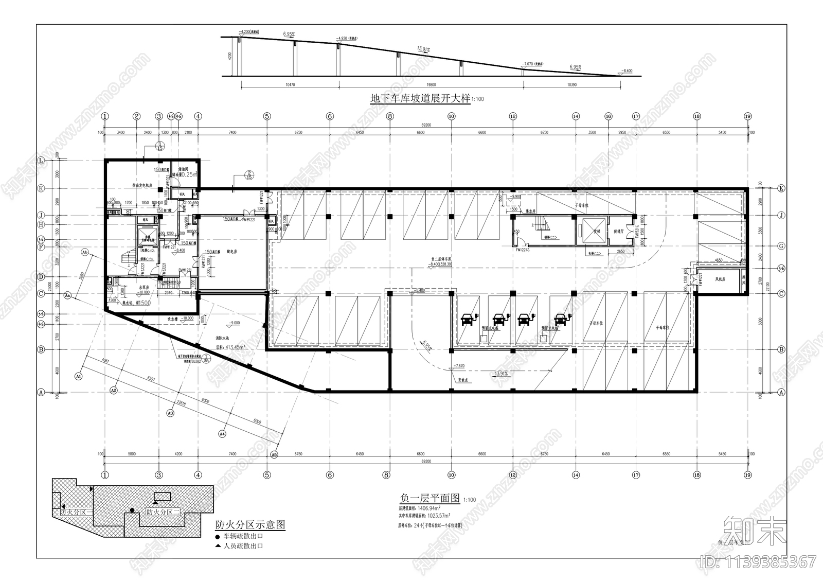 周家坝城镇移民安置区农贸市场建筑cad施工图下载【ID:1139385367】