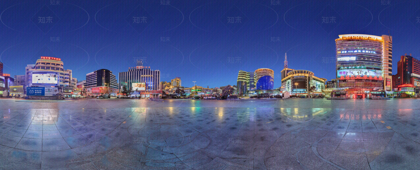 夜景户外广场街道全景HDR贴图下载【ID:1142701701】