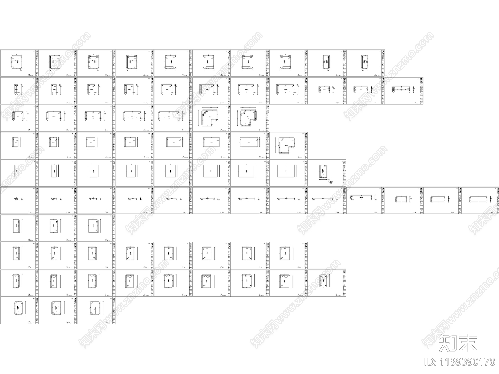 定制家居柜类cad施工图下载【ID:1139390178】