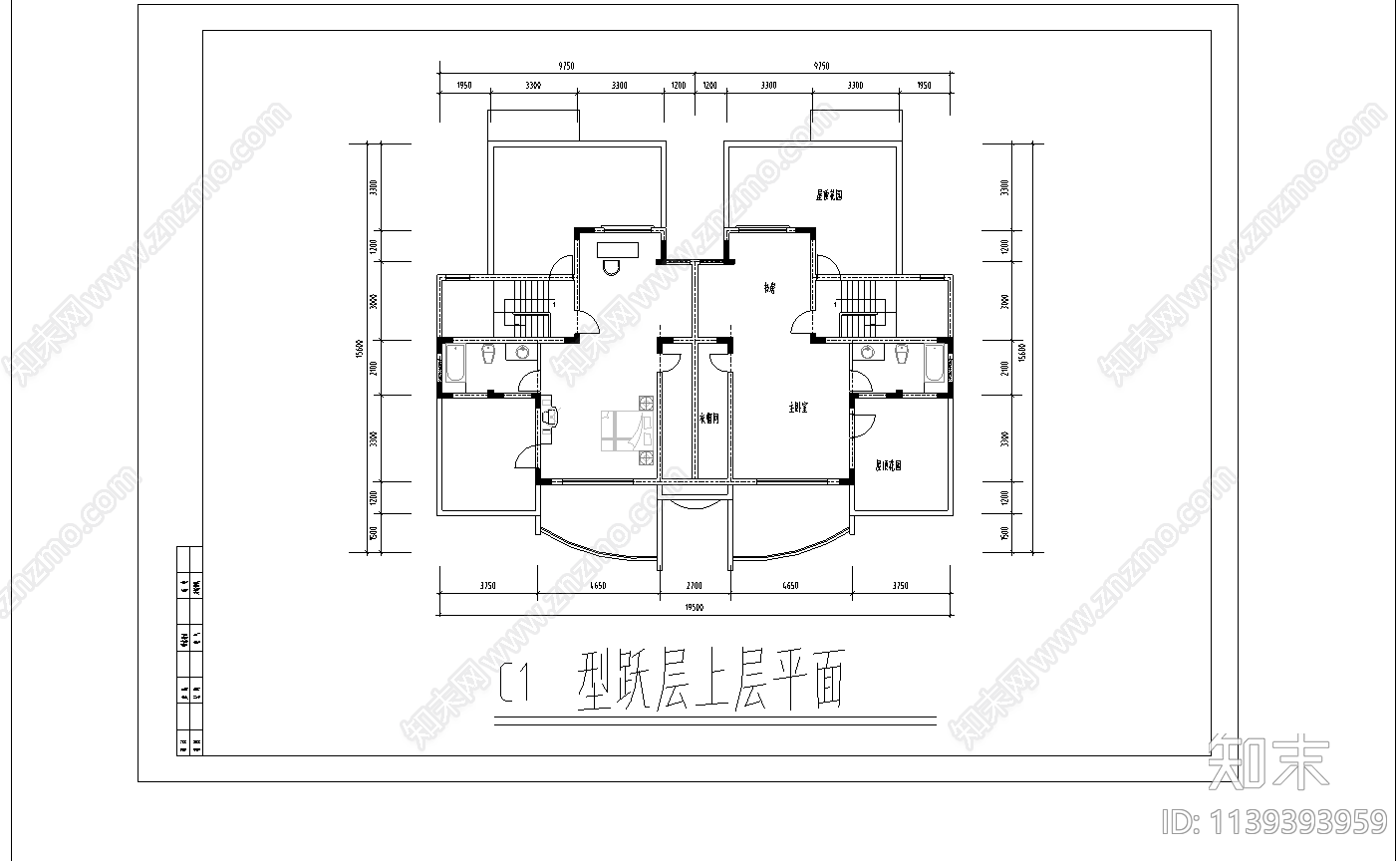 住宅区建筑cad施工图下载【ID:1139393959】