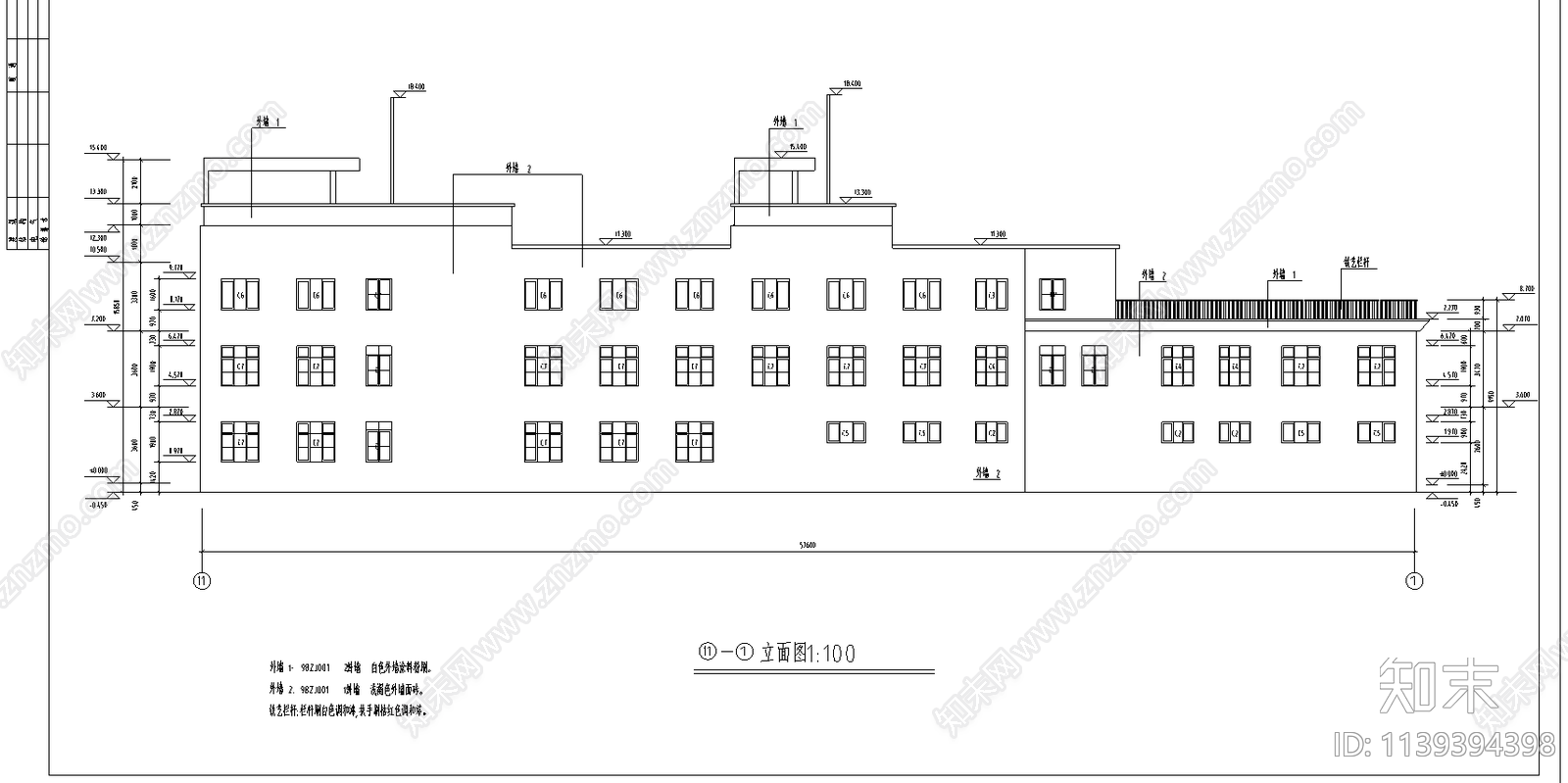 小区会所建筑cad施工图下载【ID:1139394398】