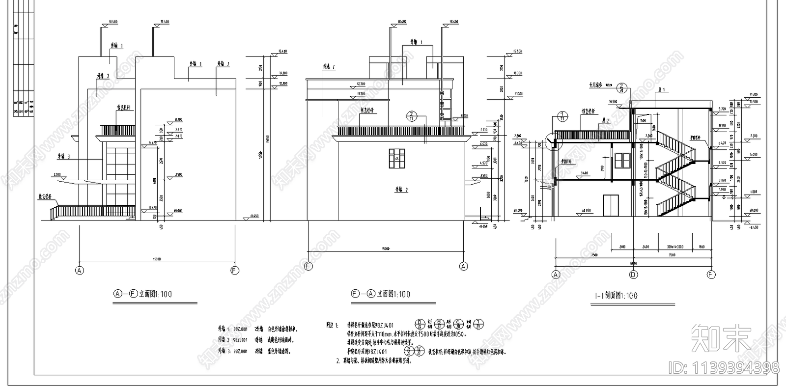 小区会所建筑cad施工图下载【ID:1139394398】