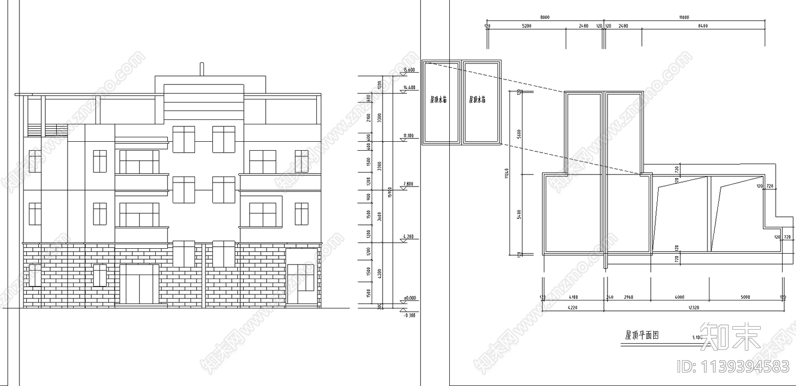 住宅建筑cad施工图下载【ID:1139394583】