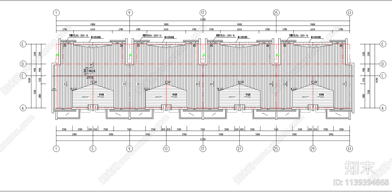 某多层住宅建筑cad施工图下载【ID:1139394868】