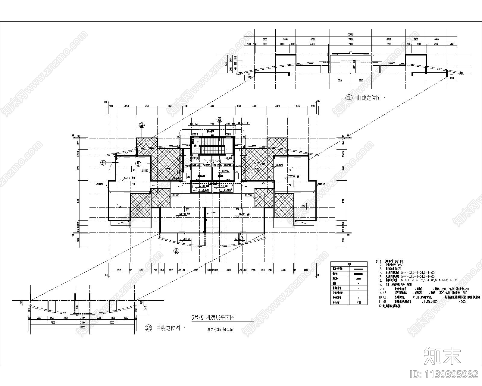 高层住宅楼建筑cad施工图下载【ID:1139395982】