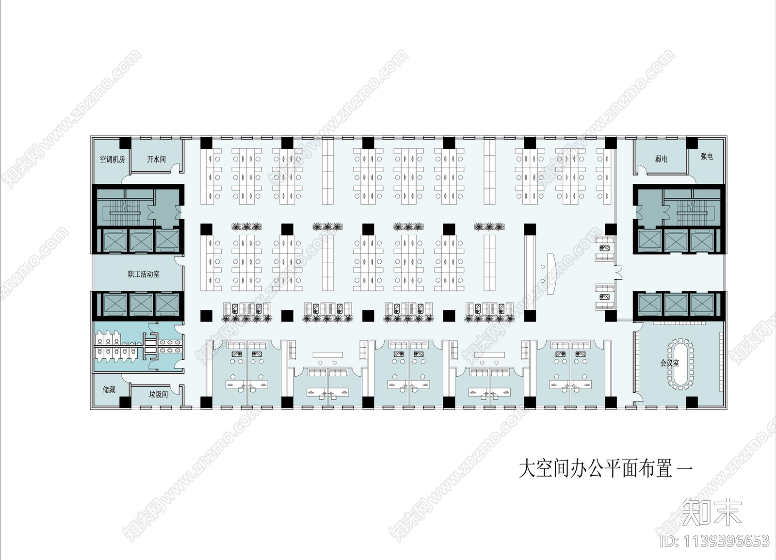 现代高层商务办公综合楼建筑施工图下载【ID:1139396653】