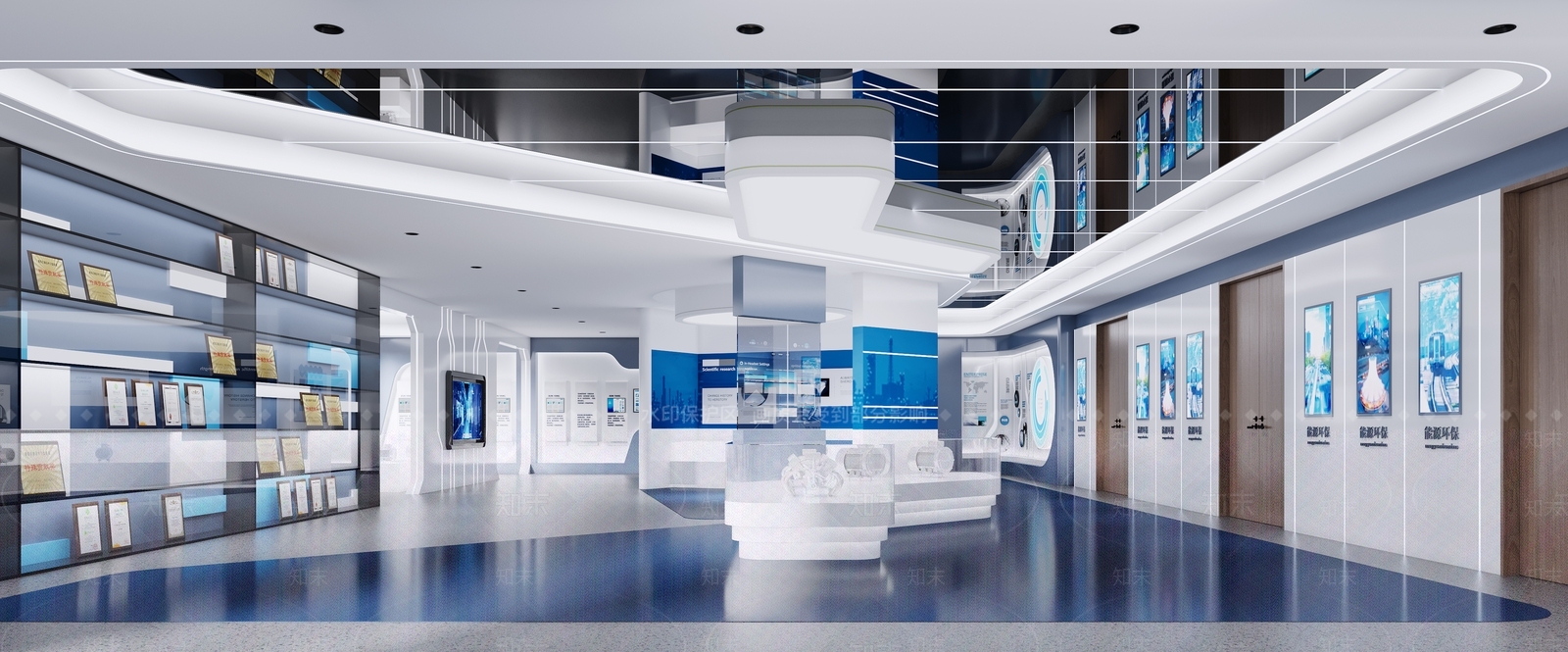 现代科技企业展厅3D模型下载【ID:1139401261】_知末3d模型网