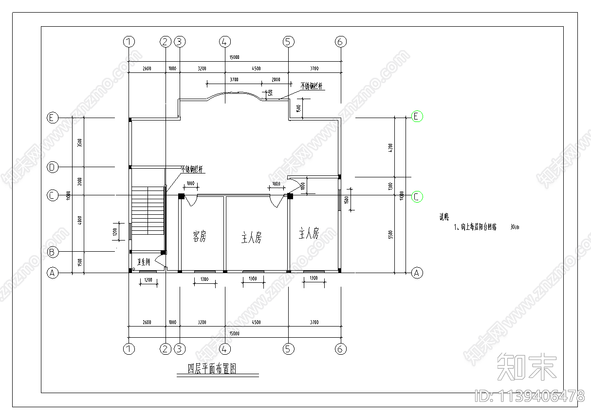 三层住宅建筑cad施工图下载【ID:1139406478】