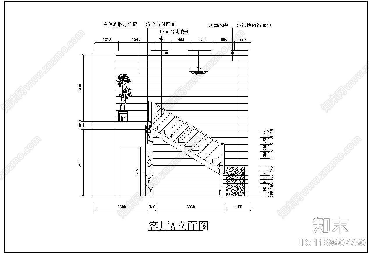 跃层公寓室内装修cad施工图下载【ID:1139407750】