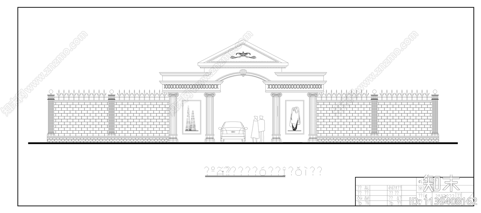 8种大门建筑cad施工图下载【ID:1139408162】
