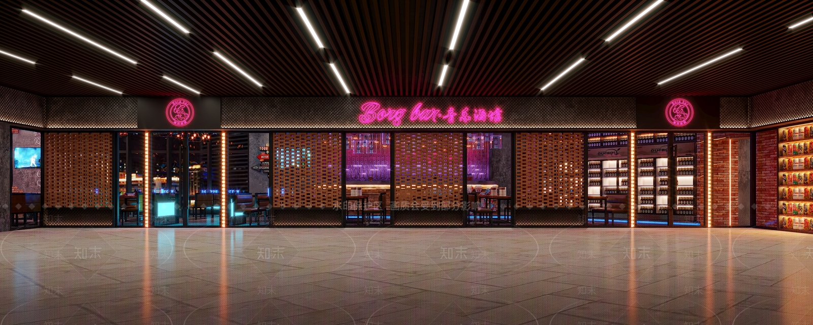 工业风酒吧3D模型下载【ID:1139423535】