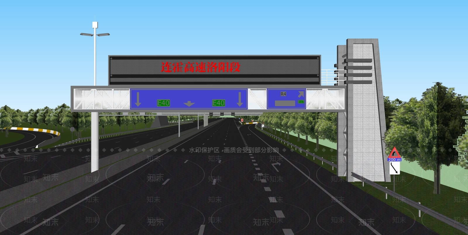 现代高速龙门架SU模型下载【ID:1139680241】