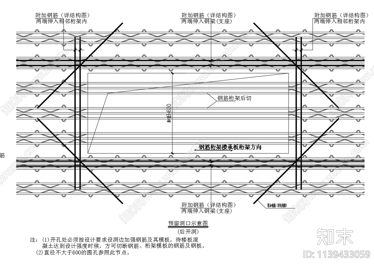 钢筋桁架楼承板节点cad施工图下载【ID:1139433059】