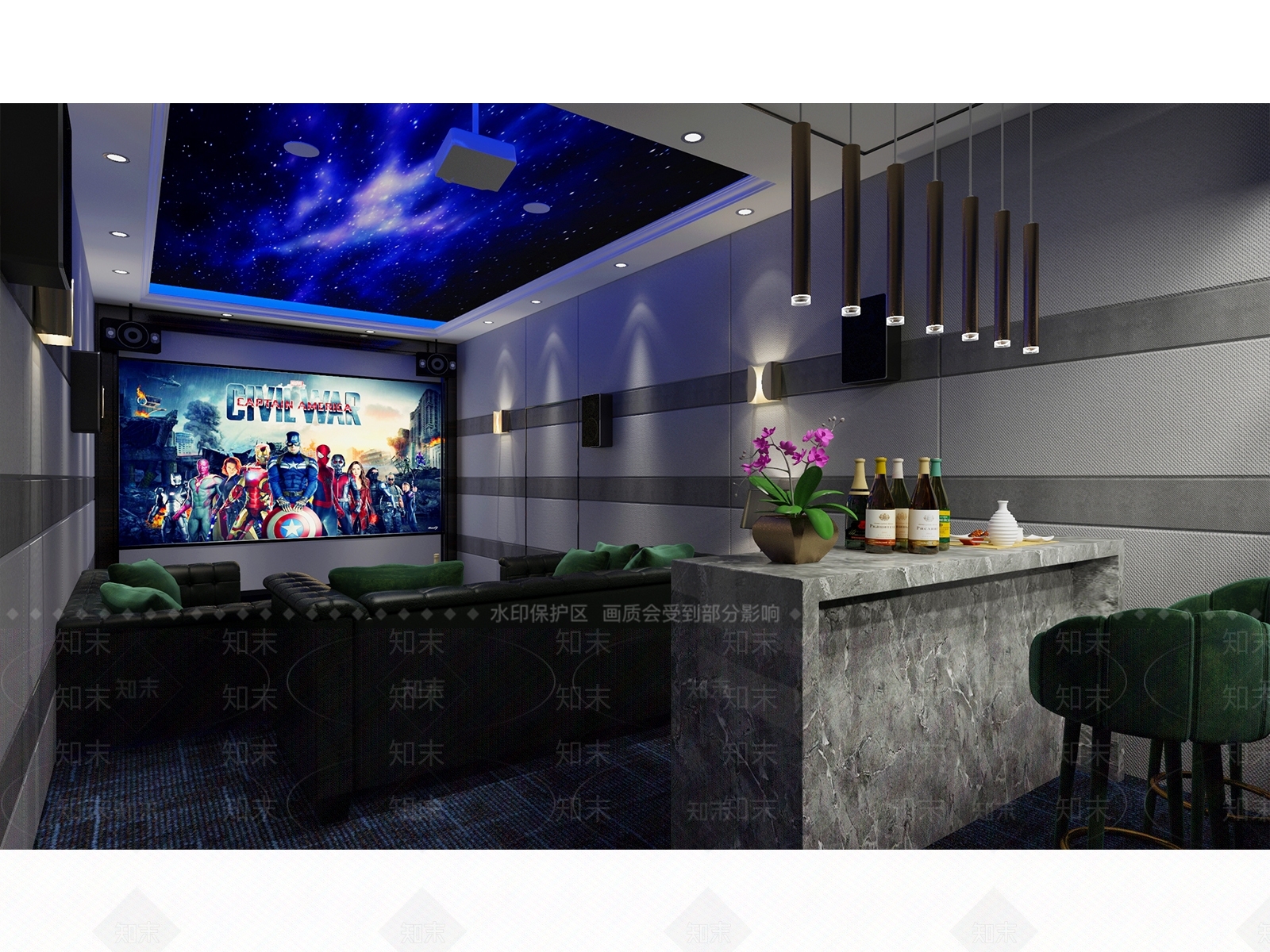 现代家居影音室3D模型下载【ID:1139434590】