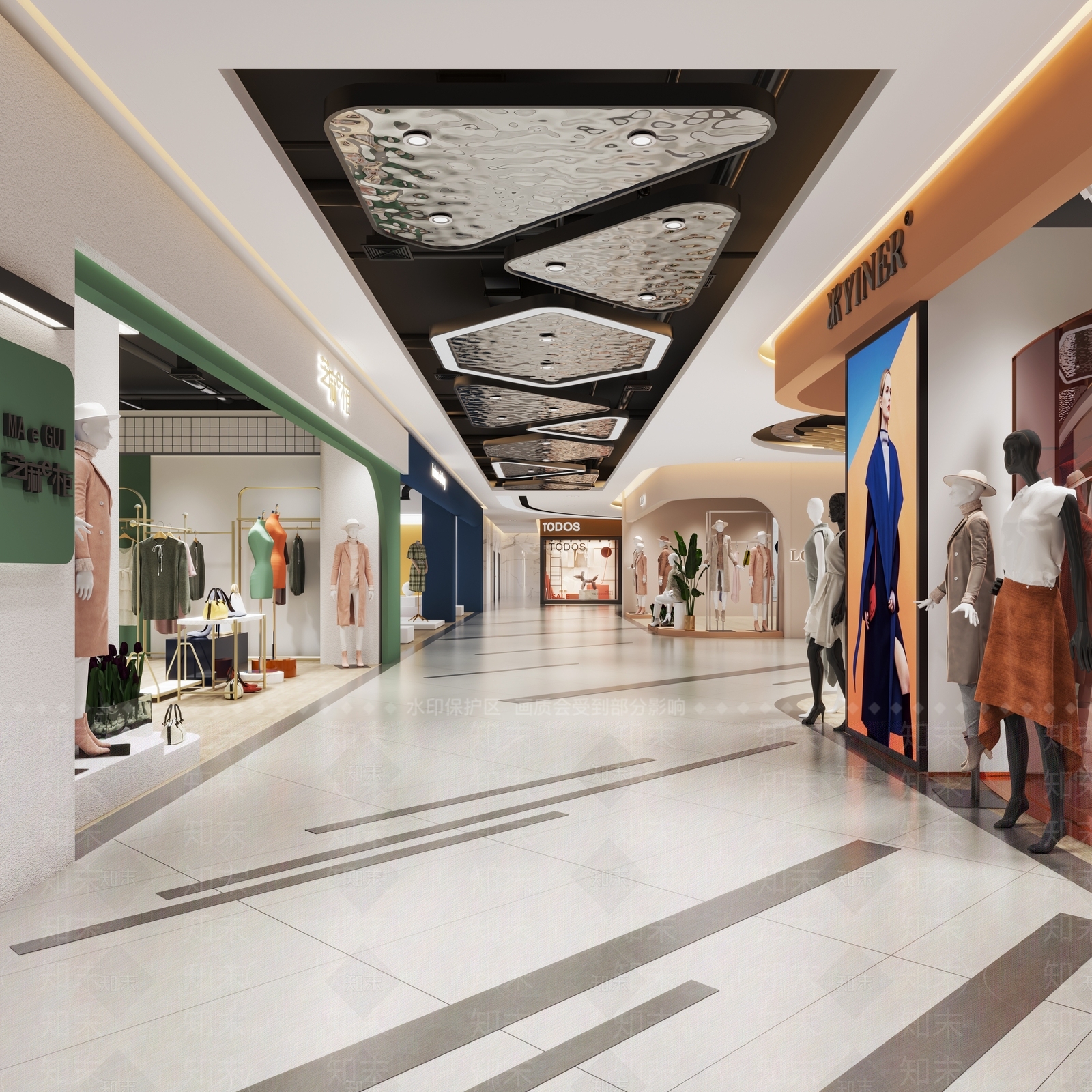 现代商场过道3D模型下载【ID:1139437596】