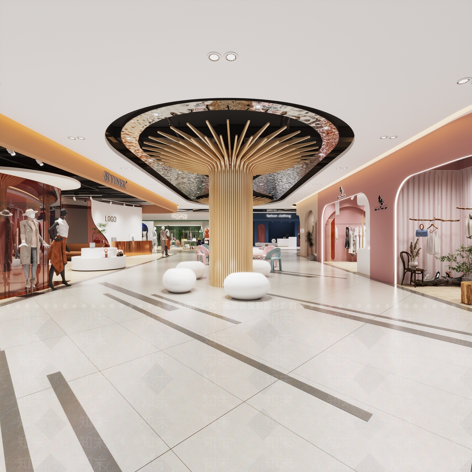 现代商场过道3D模型下载【ID:1139438306】